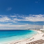 Cancun beach panorama view