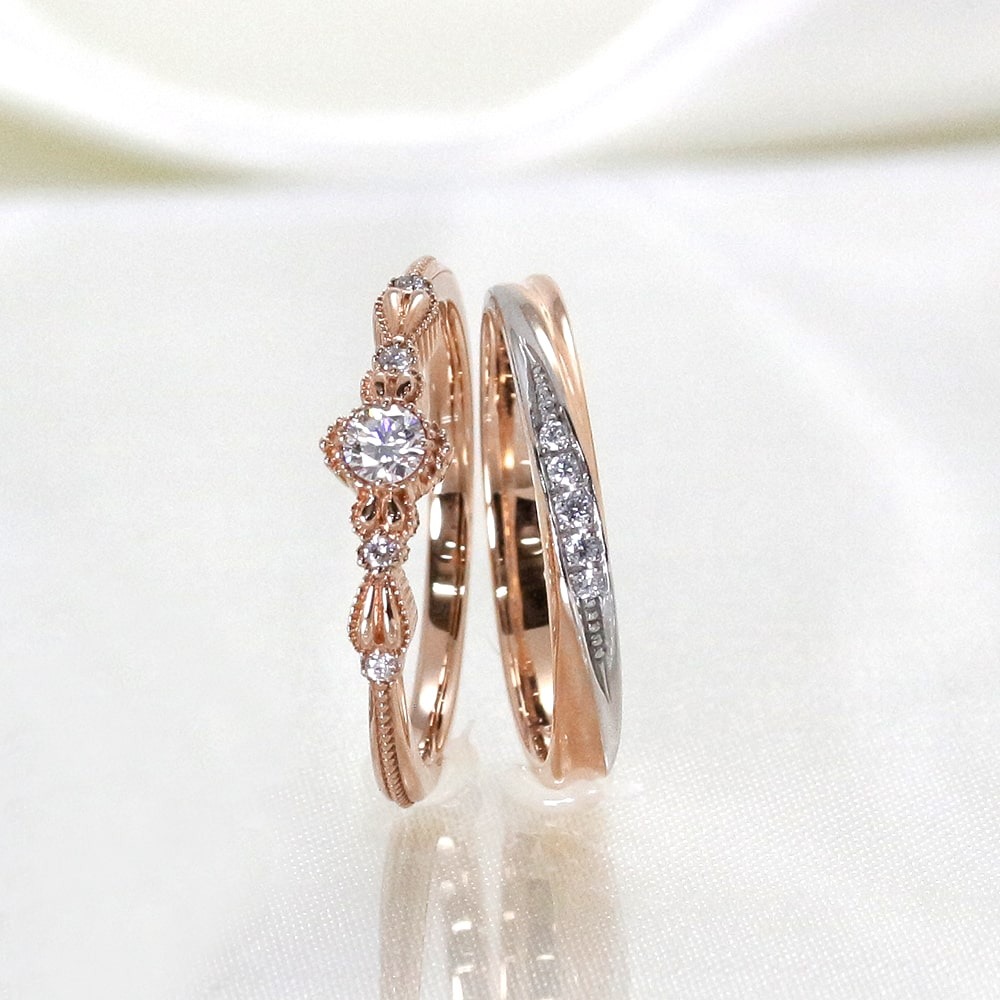 Felicia Set Ring | 結婚指輪・婚約指輪はピンクダイヤ専門店│銀座リム